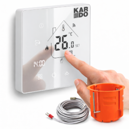 TERMOSTAT KARDO X5 WiFi Regulator Temperatury Biały | Puszka GRATIS